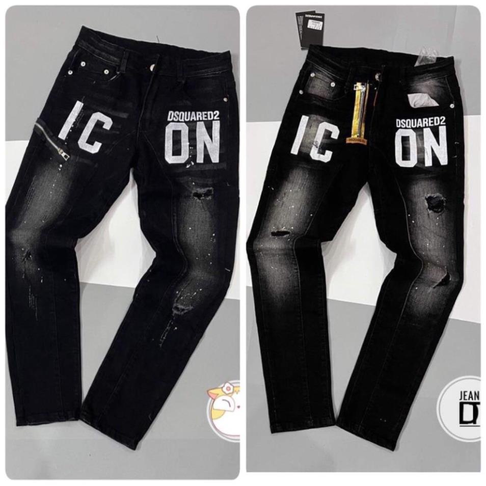 [Free Ship] Quần bò DSQ nam - Quần Jean icon ống côn - quần bò rách dsq nam