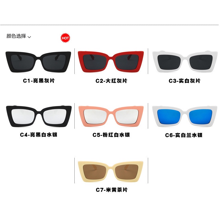 Kính Mát Mắt Mèo Chống Tia UV Phong Cách Phương Tây Dành Cho Nam Và Nữ