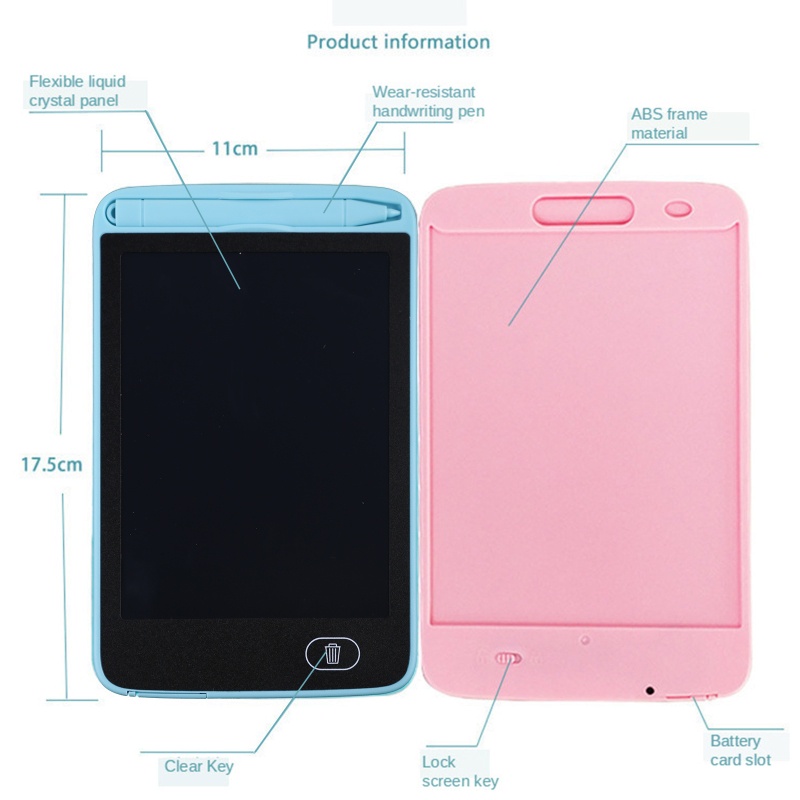 Bảng Vẽ Điện Tử Chống Va Chạm Màn Hình LCD Không Để Lại Dấu Vết Cho Bé