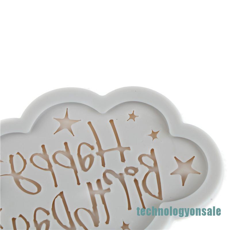 Khuôn Silicone Làm Bánh Sinh Nhật Hình Chữ Happy Birthday