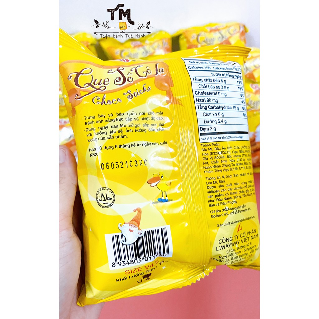 [Mã 44FMCGSALE1 giảm 0.1 đơn 250K] 10 gói Bánh Snack Que Socola Ông già tuổi thơ 18g