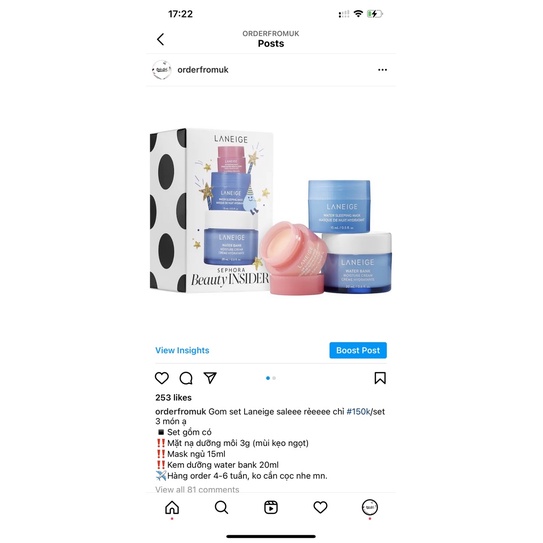 Set dưỡng Laneige