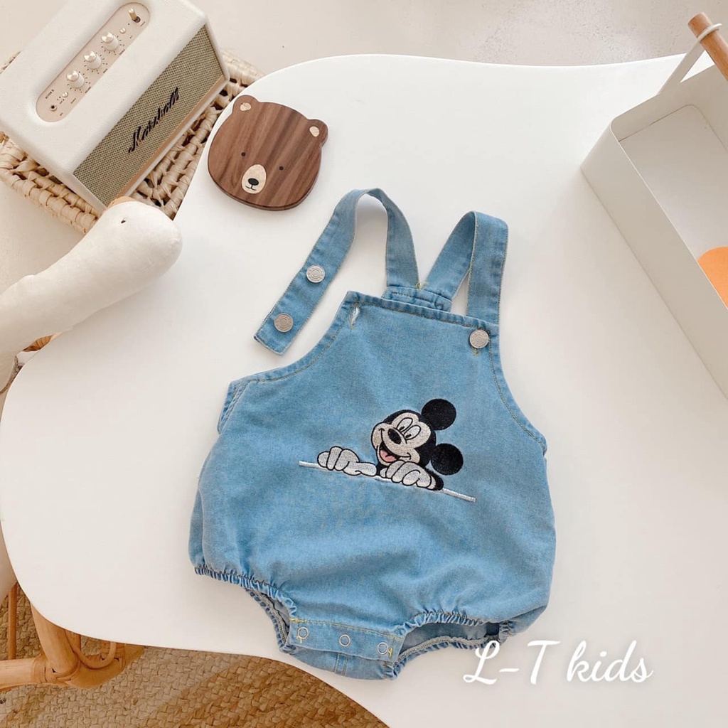 Yếm bò micky kèm áo cực xinh yêu cho bé trai bé gái