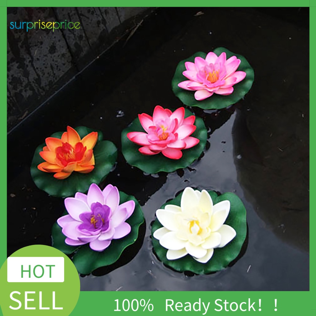 Hoa sen nhân tạo trang trí cho bể cá cảnh sống động