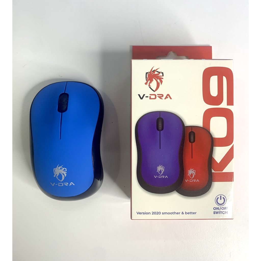 Chuột Không Dây Cao Cấp Vinagear K09. Có Công Tắc Bật/Mở. Hàng Chính Hãng