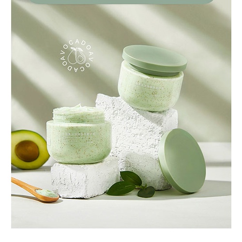 Tẩy da chết body Heyxi chiết xuất quả bơ hũ 250g, Kem tẩy tế bào chết toàn thân chiết xuất từ bơ hương thơm nhẹ nhàng
