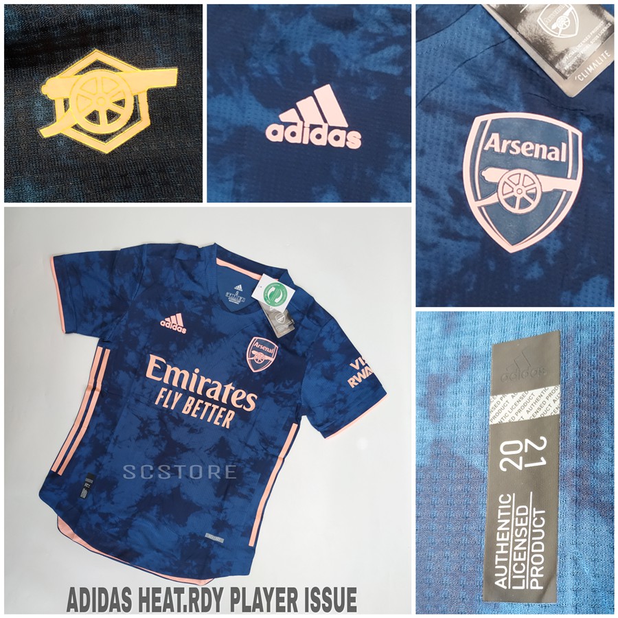 Áo Thun Đá Banh Arsenal Jersey 3rd Climachill Adizero 2020 2021 Futsal Cho Nam