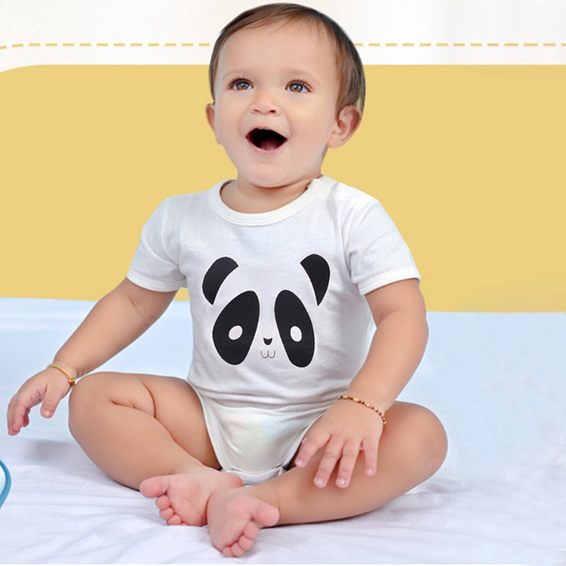 Bộ Áo Liền Quần Sát Nách In Hoạt Hình Dễ Thương Thời Trang Mùa Hè Cho Bé Sơ Sinh