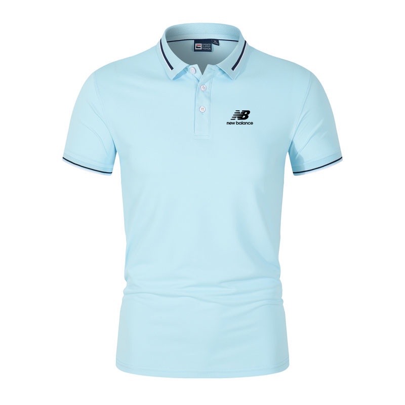 Mới New Balance Áo Thun Polo Ngắn Tay Họa Tiết Kẻ Sọc Cổ Điển Chất Lượng Cao Cho Nam