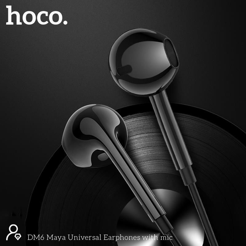 Tai Nghe Nhét Tai Hoco DM6 Jack 3.5mm, Micro Đàm Thoại, Dây ABS + TPE Tráng Men, Dài 120cm