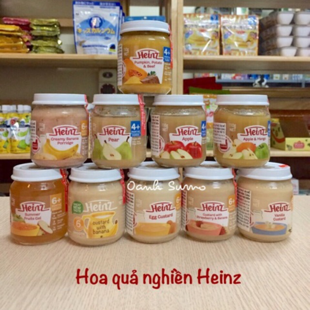Hoa quả nghiền Heinz hũ thủy tinh (Date 06/2022)