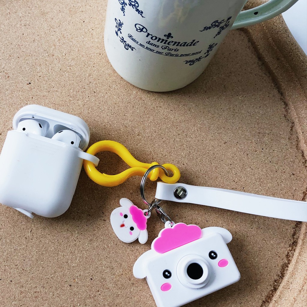 LINE FRIENDS Vỏ Bảo Vệ Hộp Sạc Tai Nghe Airpods Bằng Silicon Hình Máy Ảnh Chuột Mickey Minnie / Gấu Nâu / Thỏ Cony Line Dễ Thương