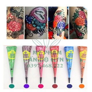 👑☀️ Mực vẽ henna - henna săm tatoo (tặng kèm 5 MẪU KHUÔN hình) 👑☀️