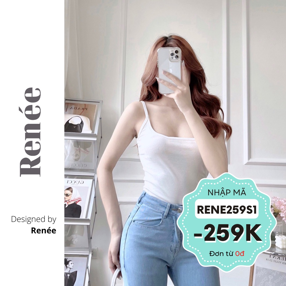 Áo hai dây nữ RENEE dáng dài chất cotton mát mềm mịn A02