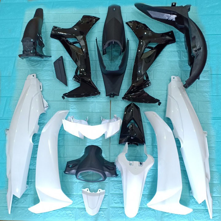 Dàn áo xe Loại Phanh Đĩa gắn xe SIRIUS đời 2005 đến 2018 màu TRẮNG , nhựa ABS nguyên sinh cao cấp