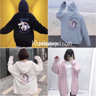 🍁áo khoác da cá unicorn ngựa dễ thương