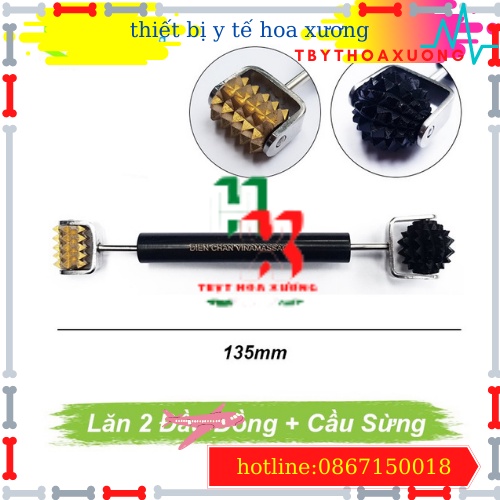[Hàng Chính Hãng Diện Chẩn Bùi Quốc Châu] Lăn 2 Đầu Đồng Cầu Sừng - Dụng Cụ Diện Chẩn