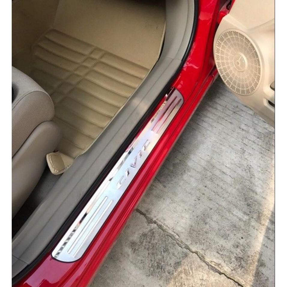 Bộ 4 ốp bậc cửa ko đèn xe Honda civic 2009-2018