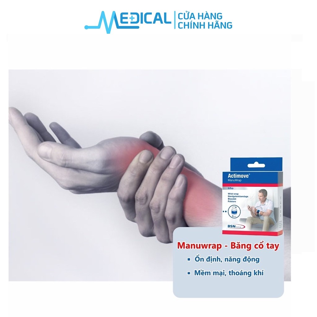 Băng cổ tay chấn thương và thể thao cao cấp ACTIMOVE ® MANUWRAP dùng cho vận động viên chơi thể thao - MEDICAL