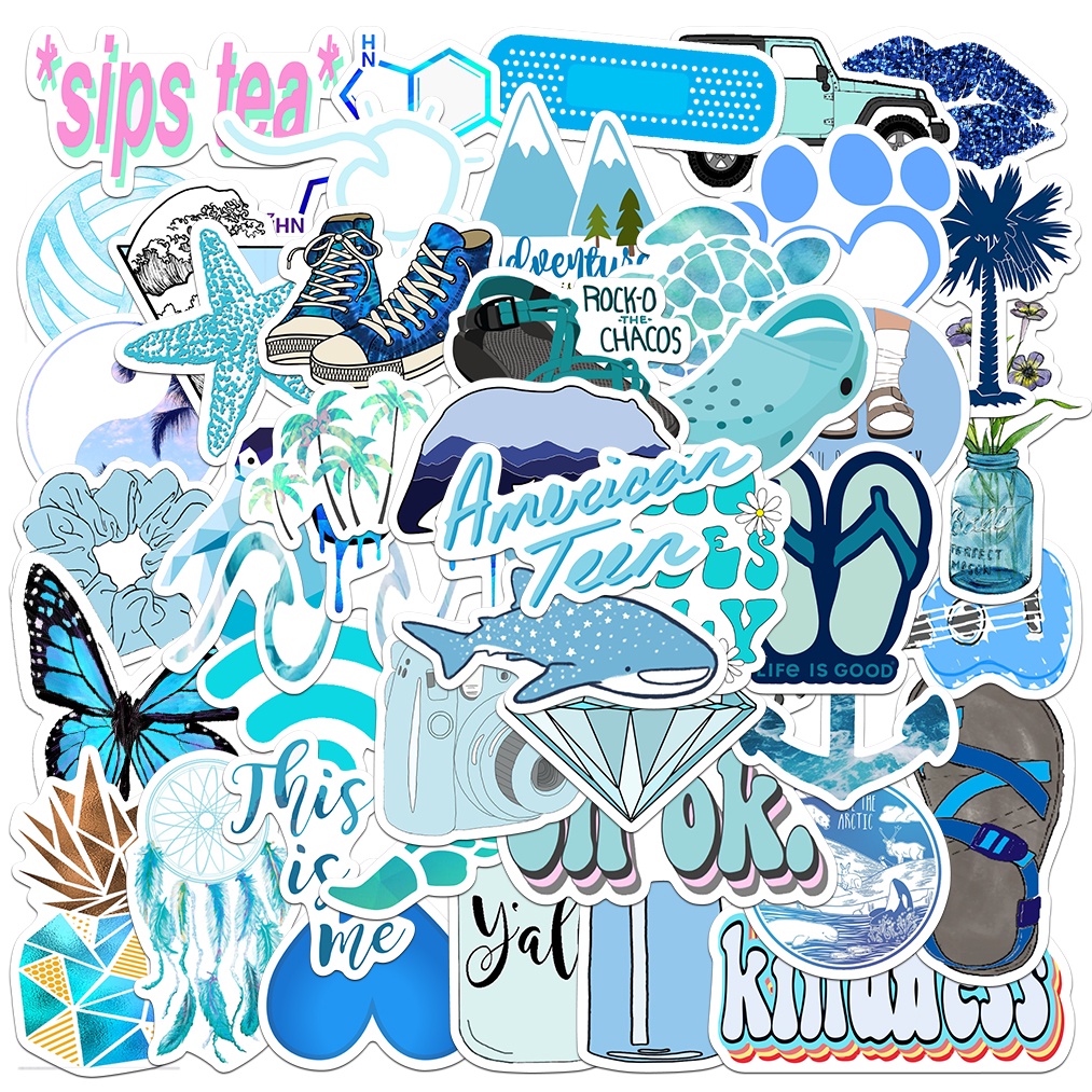 Bộ 10/50 Miếng Dán Hình Hoạt Hình Chống Thấm Nước