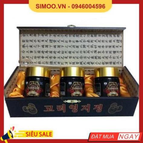 💥 ⚡ SẢN PHẨM CHÍNH HÃNG 💥 ⚡  Cao Linh Chi YoungJi Hộp Gỗ Đen HÀN QUỐC, Hộp 3 lọ* 120gr 💥 ⚡