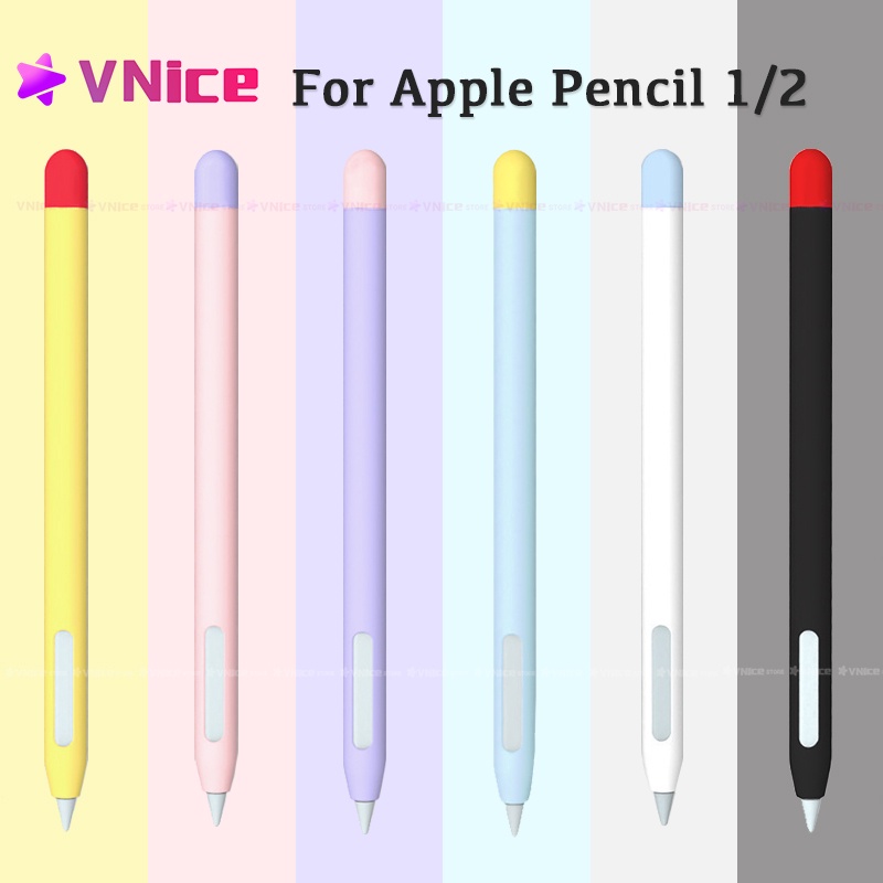 tương thích cho compatible for Apple Ốp Bút Chì Silicon Màu Kẹo Dễ Thương Cho 2 1