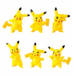 Bộ 6 Pikachu trang trí bánh sinh nhật- trang trí bánh sinh nhật