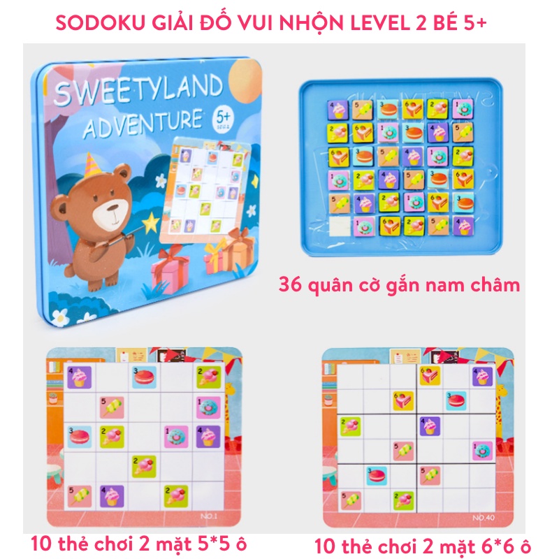 [Mã LIFETOYS1 giảm 30K đơn 99K] Đồ chơi thông minh cho bé giải đố Sudoku bằng gỗ Game luyện trí tuệ hay nhất