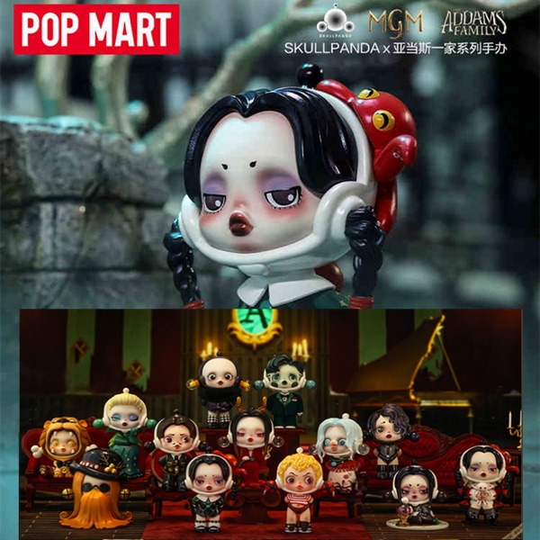 ★Hgtoys★Búp Bê Popmart SKULLPANDA Adams Family Series Mystery Dùng Trang Trí