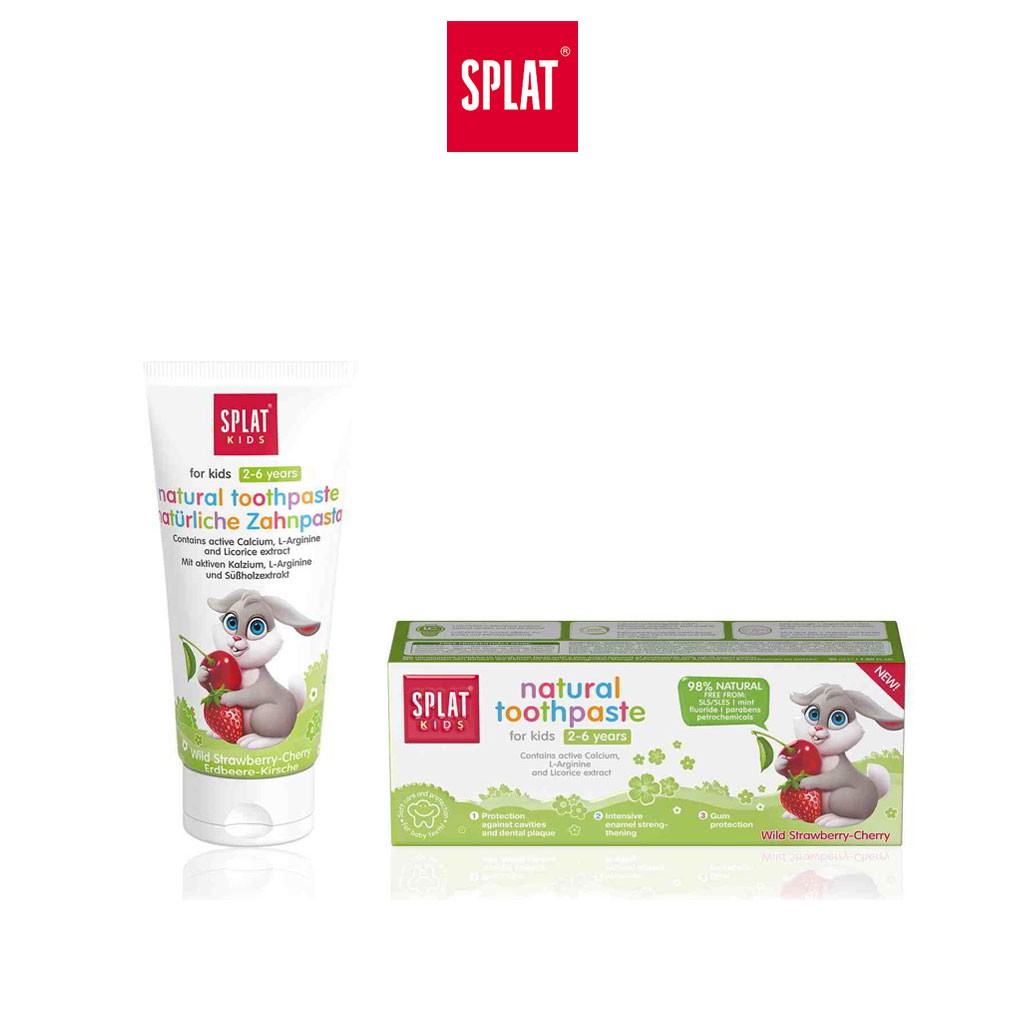 Kem Đánh Răng Trẻ Em 2-6 Tuổi Hương Dâu Rừng - Anh Đào Wild Strawberry - Cherry 55ml