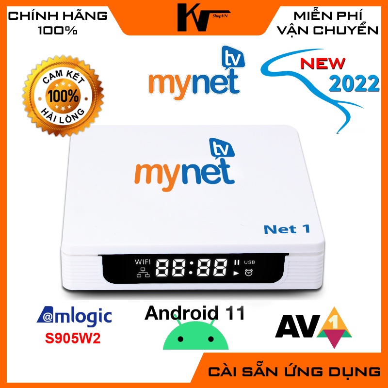 Android TV Box MyTV Net1, Model 2022, Rom ATV11, có cổng quang, wifi kép, bluetooth, tìm kiếm bằng giọng nói