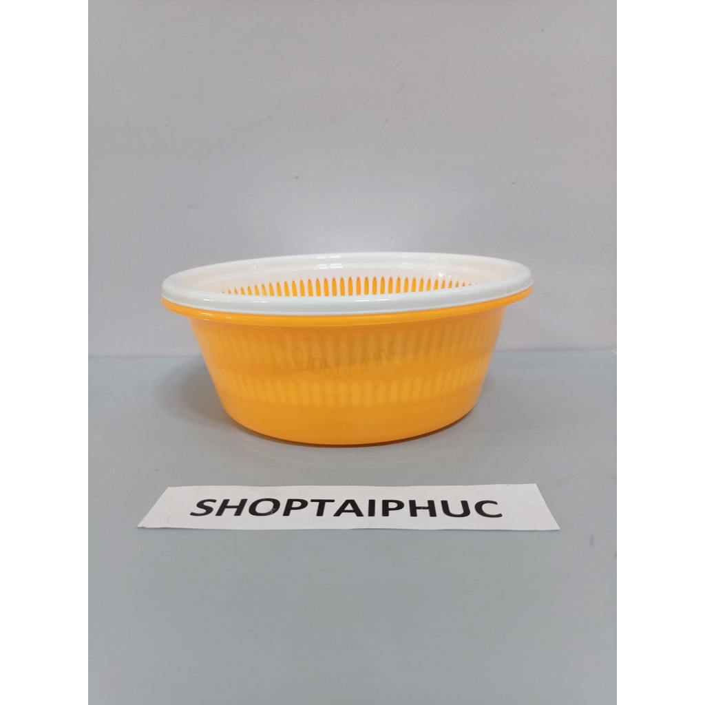 Rổ nhựa tròn bộ thau rổ đa năng - VĨ HƯNG - 2 tấc