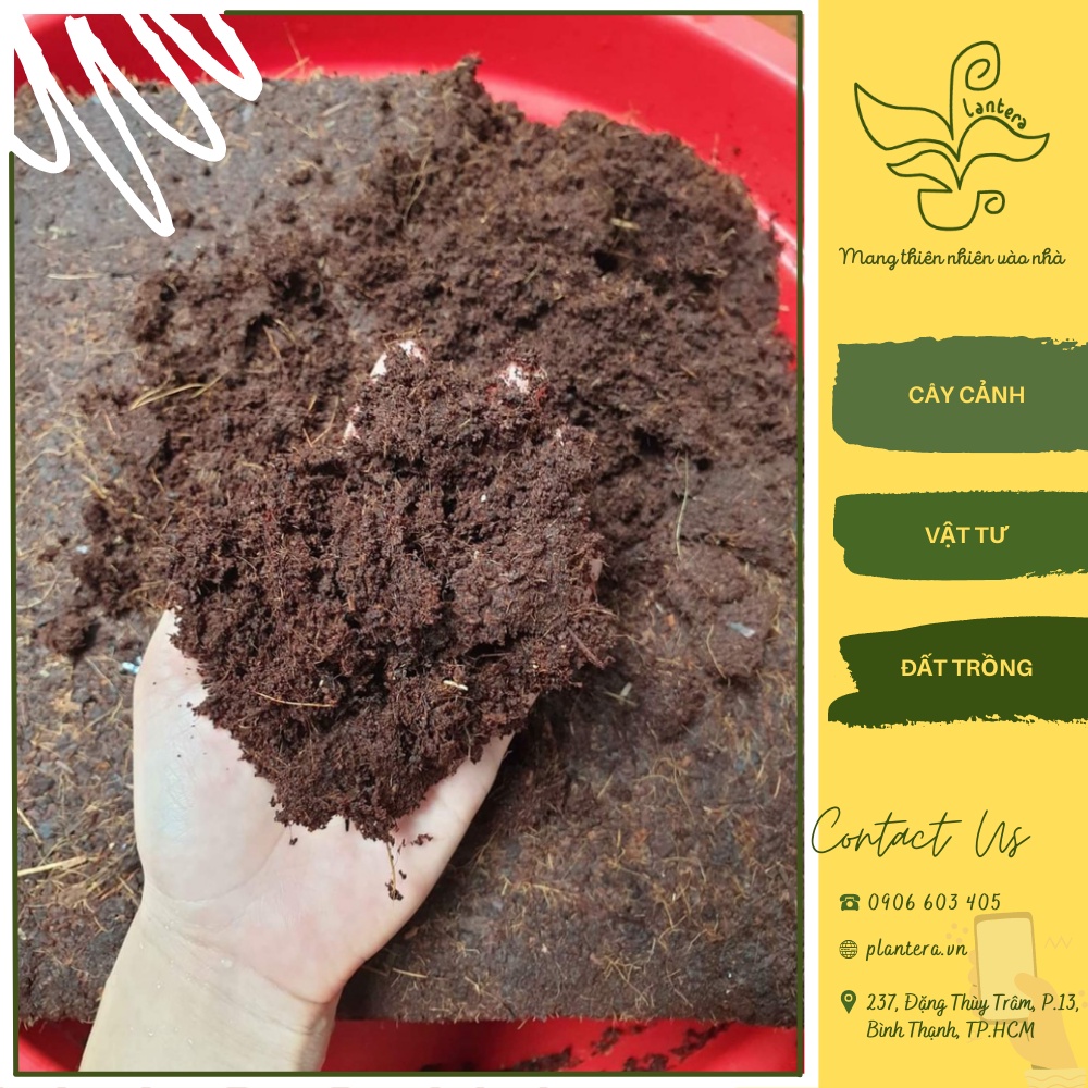 Đất trồng cây, Đất nén Mụn Dừa Ép Bánh 5kg Giá Rẻ - Giá Thể Trồng Rau Mầm, Thủy Canh