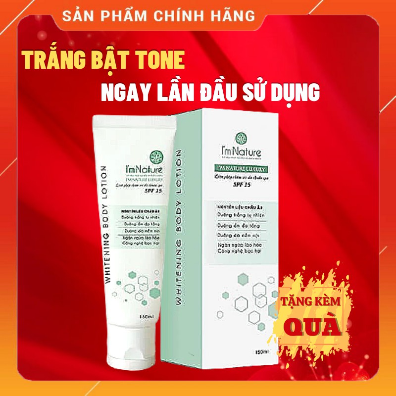 Kem Dưỡng Trắng Da Toàn Thân I'm Nature Whitening Body Lotion I'M NATURE 150ml SPF15+