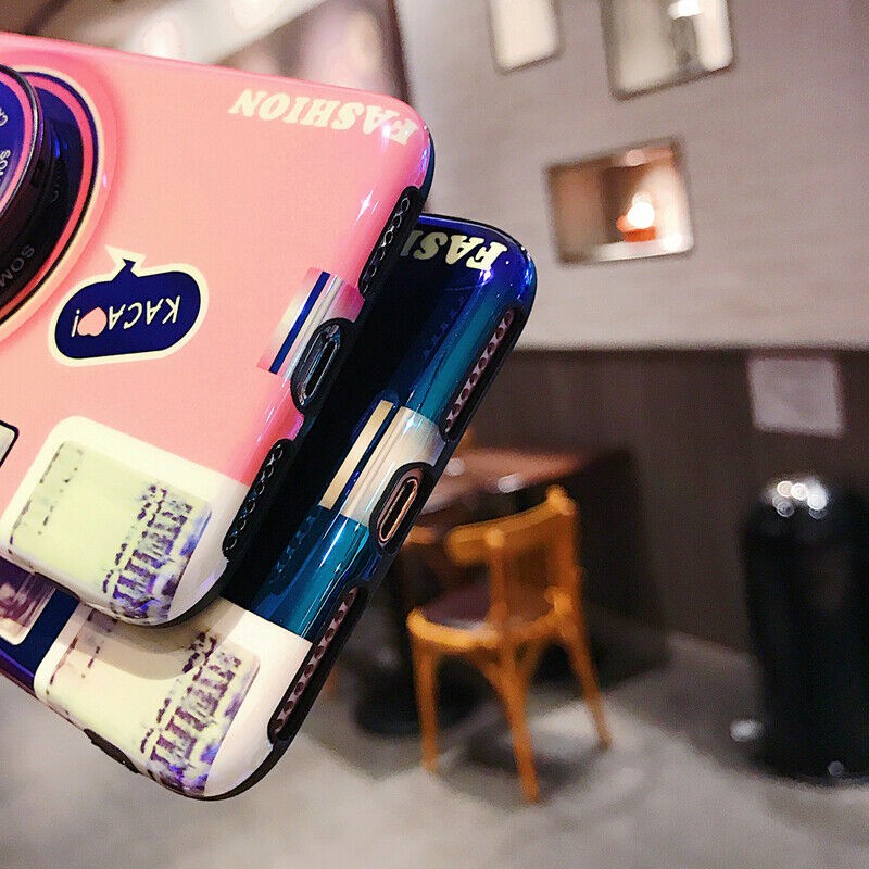 Ốp điện thoại bảo vệ cho iPhone 5 5S 6 6s 7 8 Plus XR X XS Max iPhone 11 pro max có đế đỡ kiểu camera