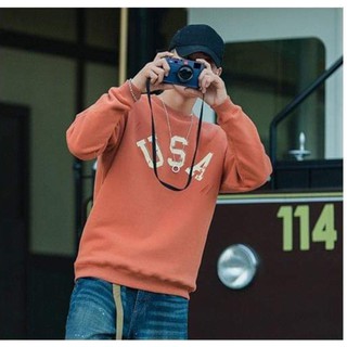 ÁO SWEATER NỈ CỔ CHUI IN CHỮ USA HÀNG CAO CẤP GIÁ RẺ