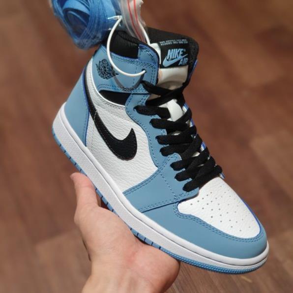 Giày Thể Thao Jordan 1 Cao Cổ Xanh Dương [Tặng Phụ Kiện] Giày sneaker JD High University Blue nam nữ Hot Hit 2021 | BigBuy360 - bigbuy360.vn