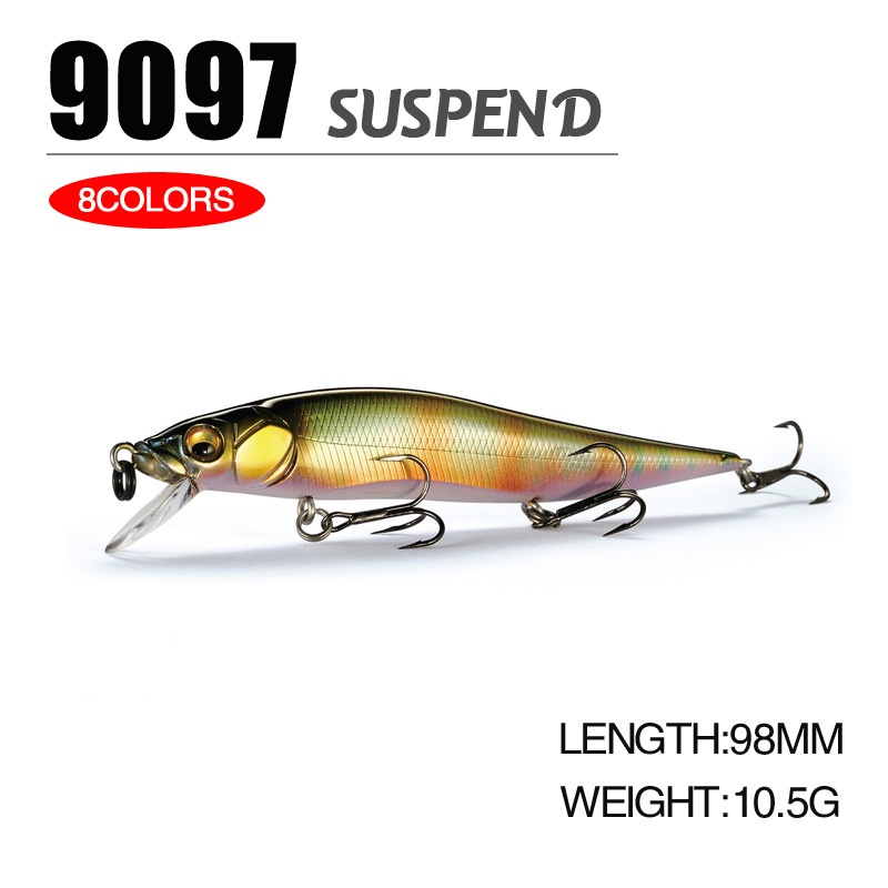 Mồi câu cá giả lure Suspend Minnow 10.5G / 98MM chuyên câu cá chẽm, vược , nhồng biển