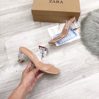 sandal zara quai trong cao 6cm