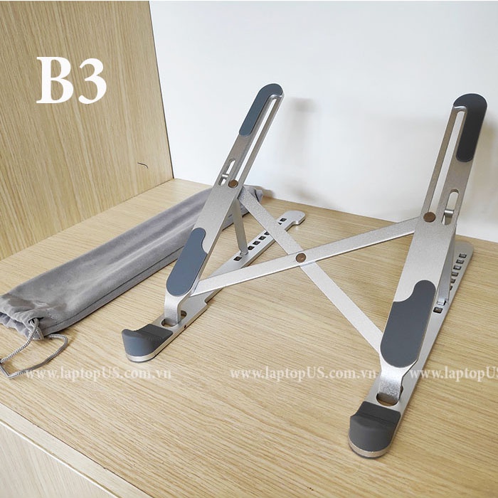 Kệ Giá Đỡ Laptop Macbook Stand Nhôm Tản Nhiệt Tặng Kèm Túi Chống Trầy