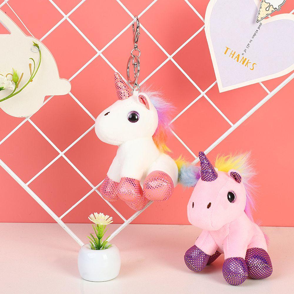 Móc Khóa Hình Kỳ Lân Nhồi Bông Màu Kẹo REBUY1 Cho Bé