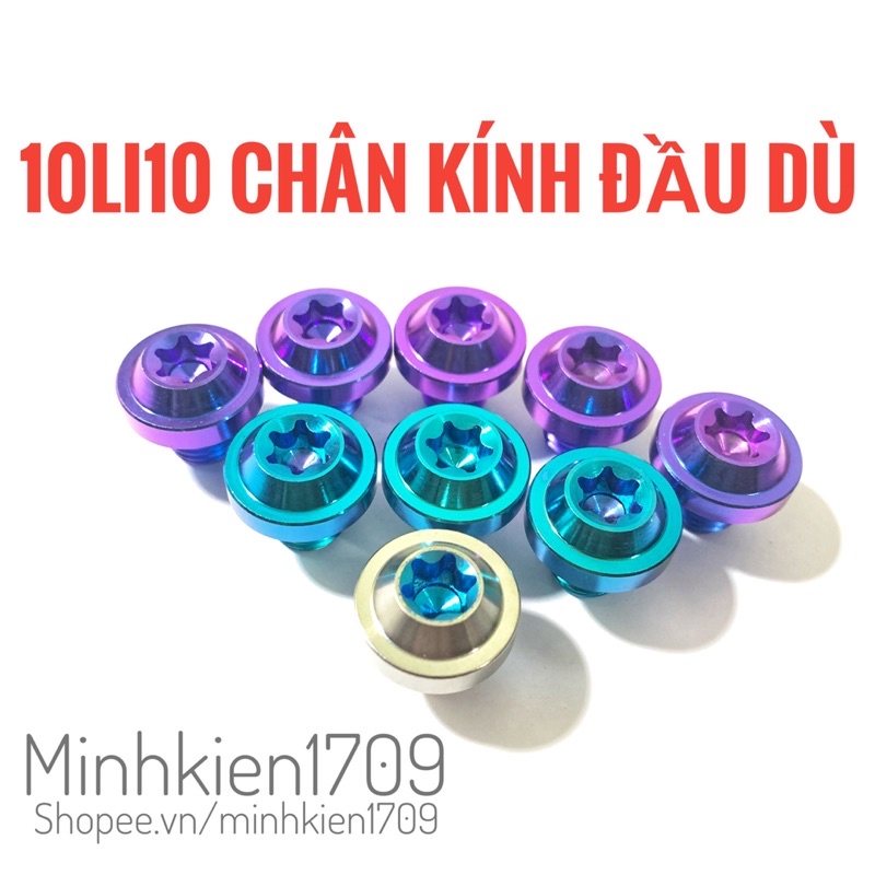 Ốc titan chân kính dù ren thuận và ren nghịch