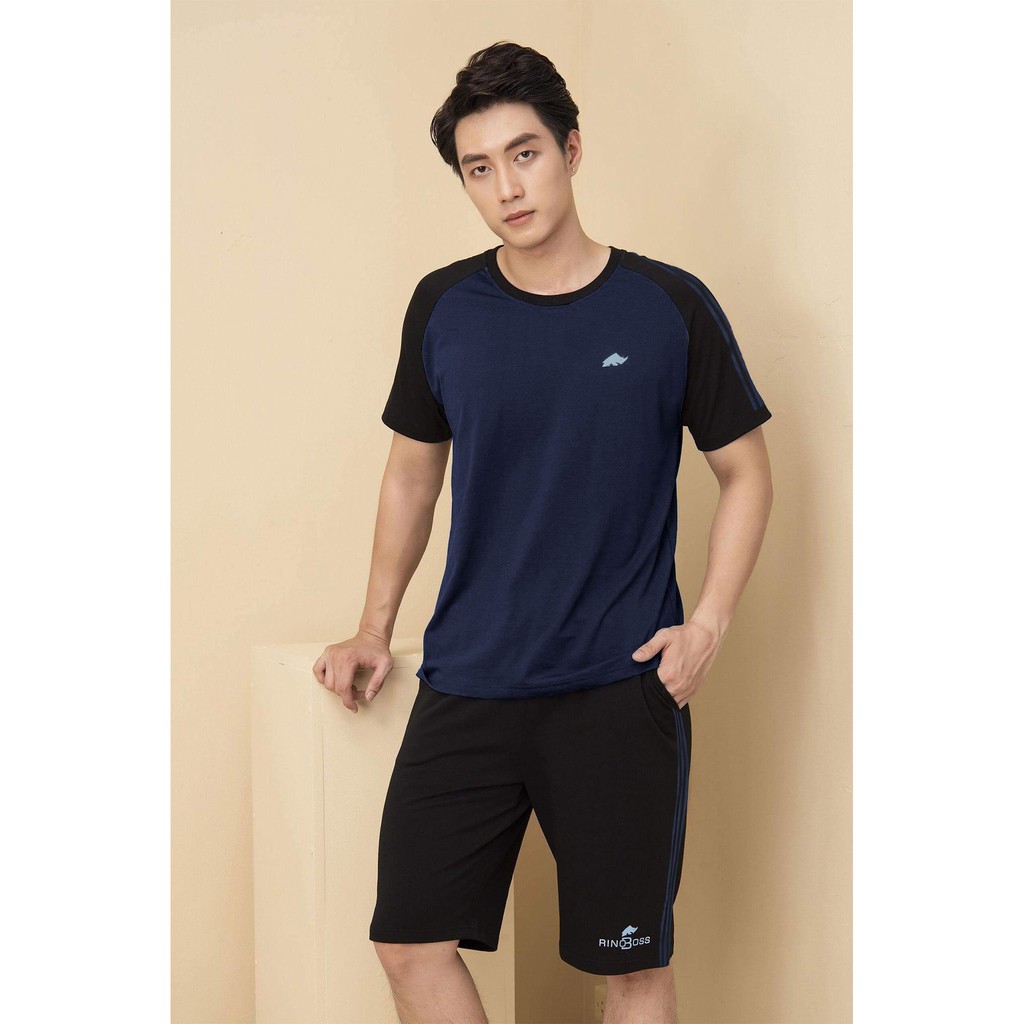 Bộ mặc nhà nam, bộ thể thao nam, bộ cộc tay nam, bộ đồ nam giáp lăng Rinboss  BOH01 | BigBuy360 - bigbuy360.vn