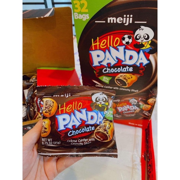 BÁNH GẤU MEIJI HELLO PANDA HỘP 32 GÓI- Hàng Mỹ