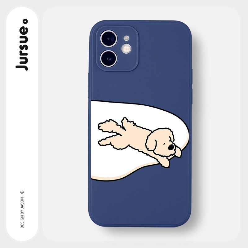 Ốp lưng JURSUE hoạt hình cặp đôi dễ thương đẹp cho iPhone 13 12 11 Pro Max SE 2020 X XR XS ip 8 7 6 6S Plus kute Y128