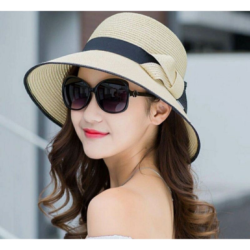 Nón mũ rộng vành nữ đi biển đẹp cói Ride thời trang Hàn Quốc Lh 0917399527