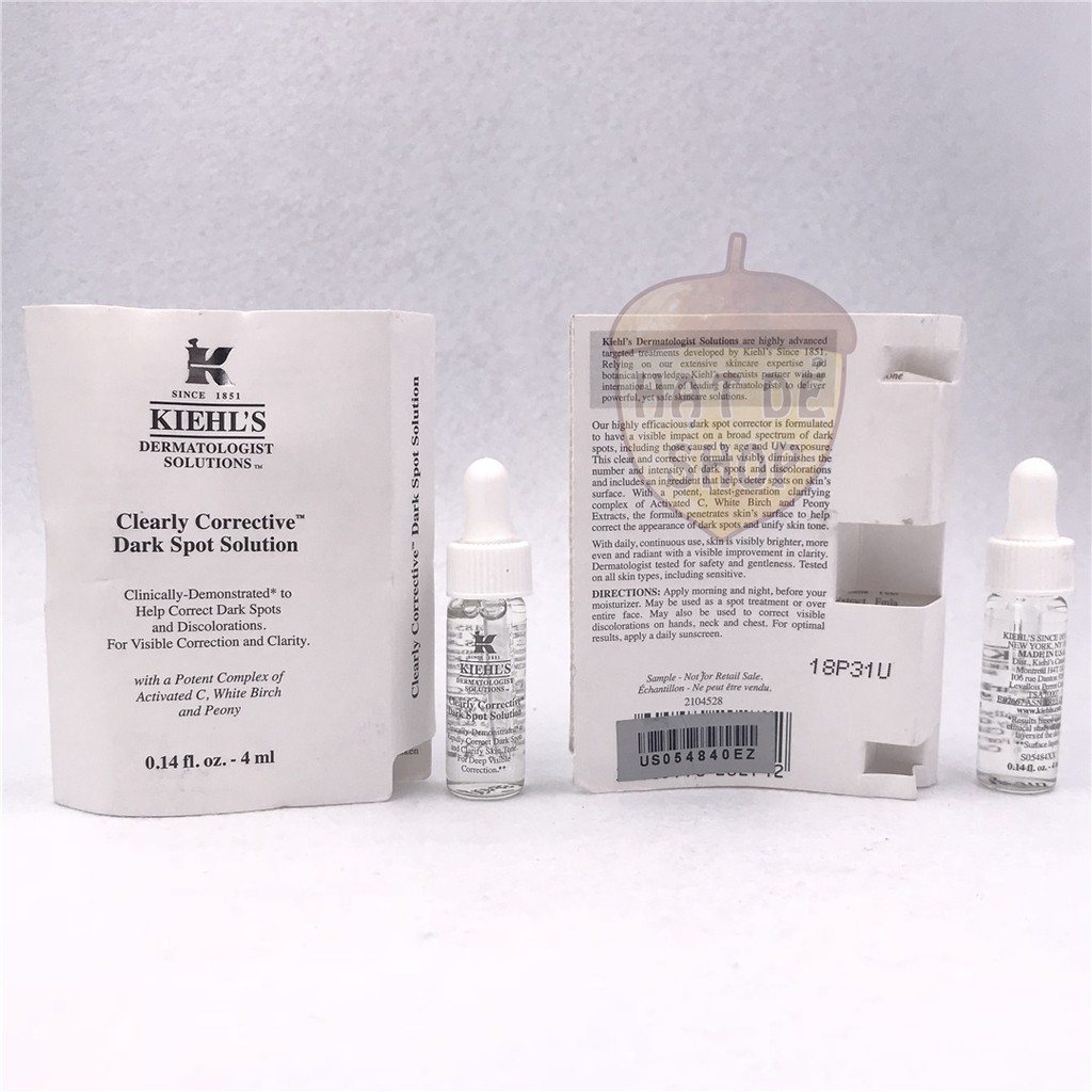 Kiehl's / Kiehls Serum Trắng Sáng Da Mờ Nám Clearly Corrective Dark Spot Solutiont 4ml