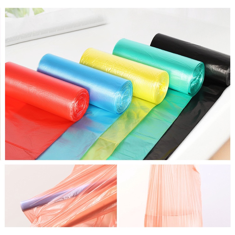 (1 Gói / 5 Cuộn) Túi Rác Trong Cuộn 45 * 50 cm. Chất Liệu PE, Mạnh Mẽ Và Bền. Tạp Dề Chống Rách Chất Lượng Cao