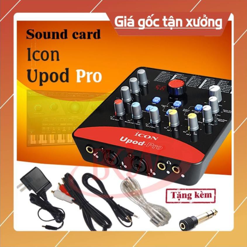 BỘ SOUND CARD Thu Âm Livestream Cao Cấp ICON Upod Pro Chính hãng bảo hành 12 tháng