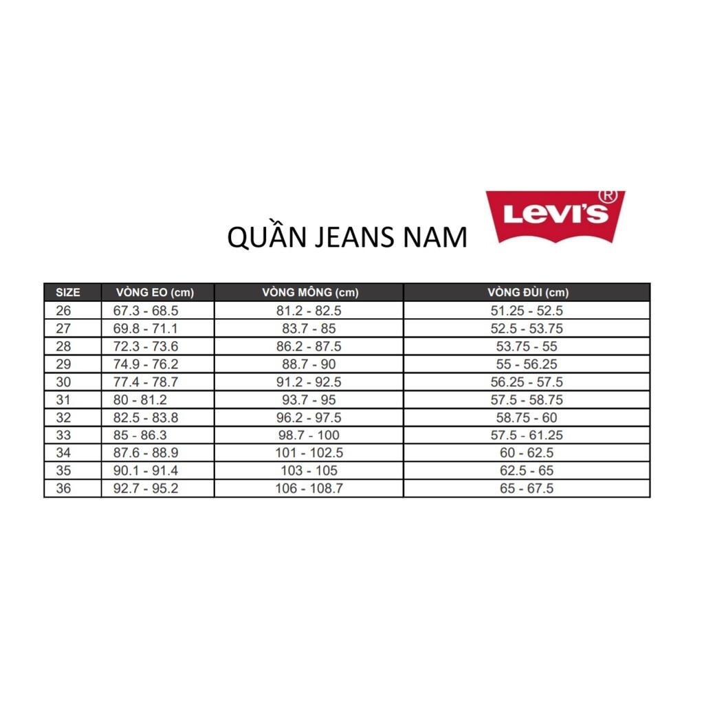 LEVI'S - Quần Jeans Nam Dài 00501-3283